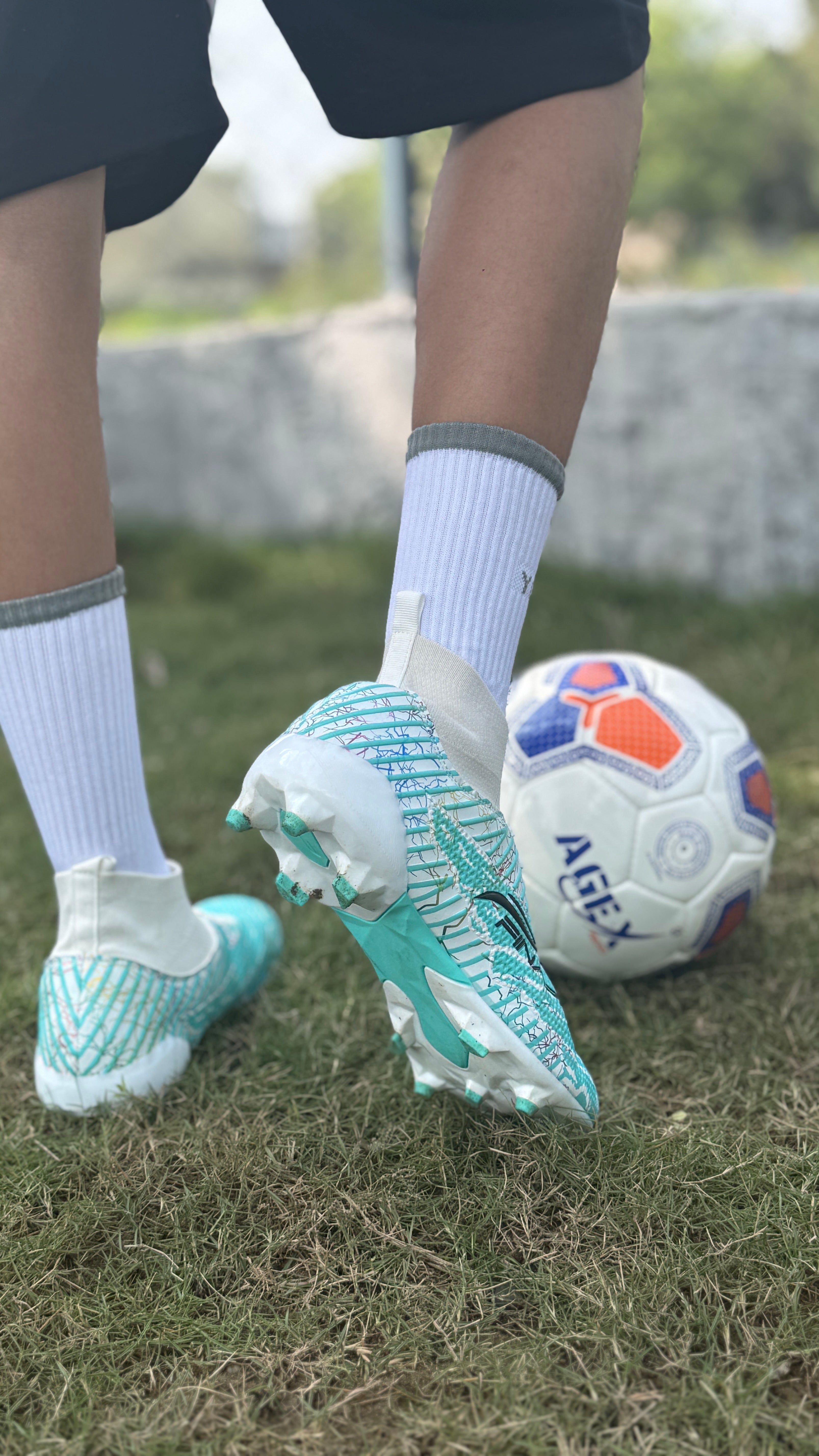 Finapi Football Shoes Future White Sea Green